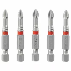 BAUER Impact Rated #2 Phillips 2 in. Insert Bits, 5 Pk