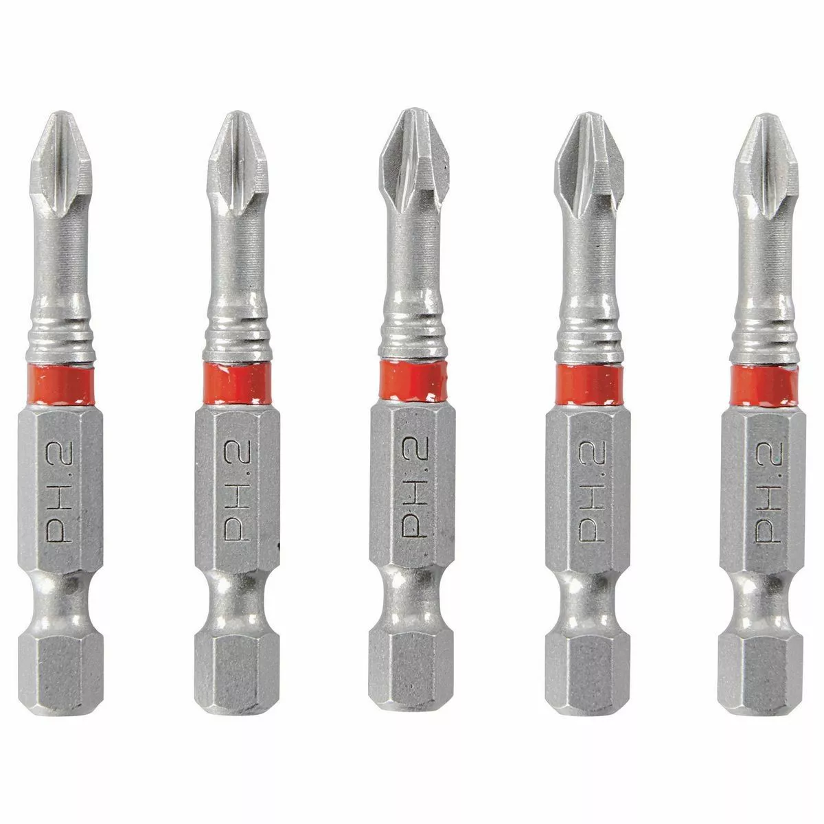 BAUER Impact Rated #2 Phillips 2 in. Insert Bits, 5 Pk 1 BAUER Impact Rated #2 Phillips 2 in. Insert Bits, 5 Pk