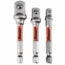 BAUER Impact Rated Hex Shank Socket Driver Set, 3 Pk.