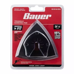 BAUER Universal Fit Triangle Sanding Pad for Oscillating Multi-tools with Hook & Loop 9 BAUER Universal Fit Triangle Sanding Pad for Oscillating Multi-tools with Hook & Loop -Bauer Popular Store 64610 W5