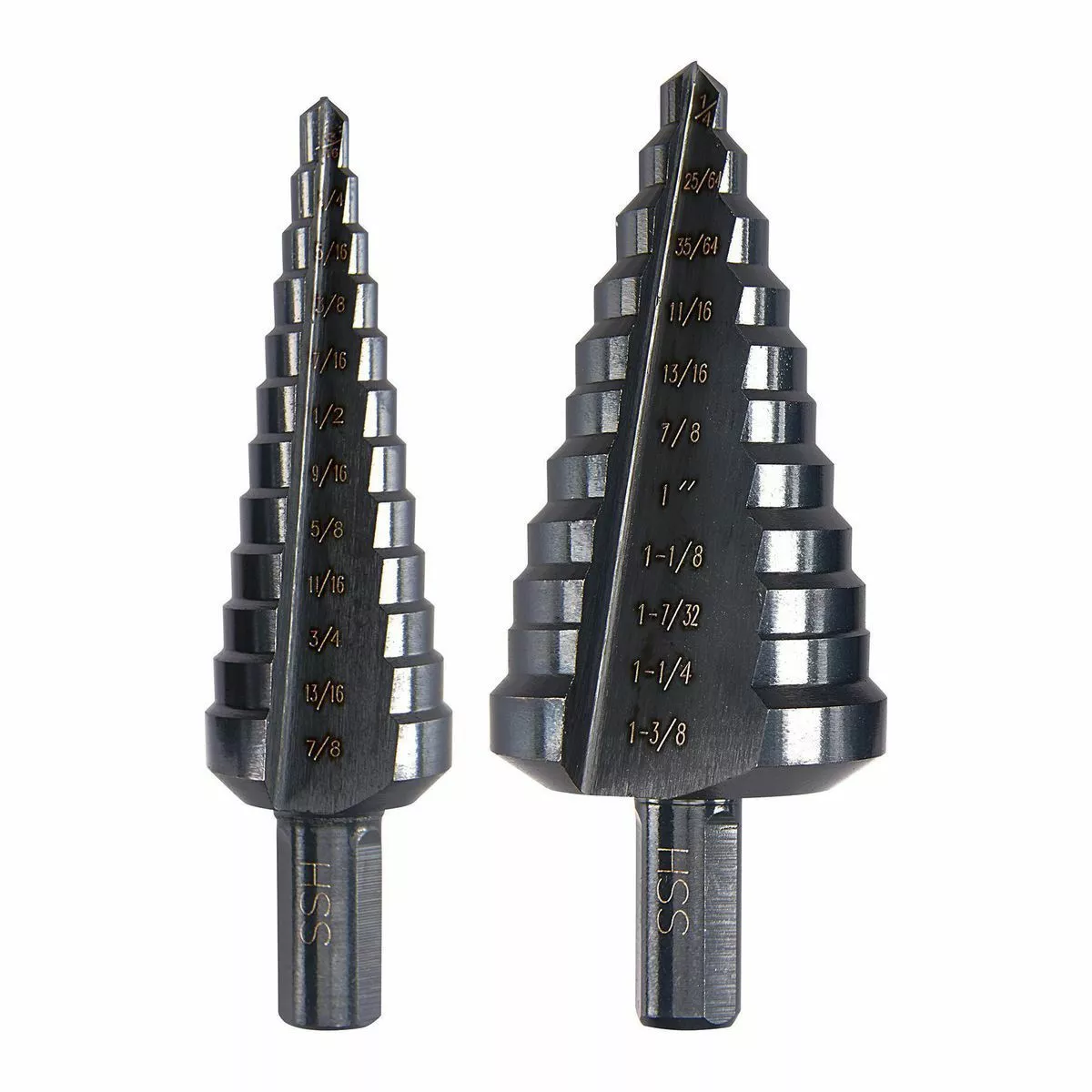 BAUER Black Oxide Step Drill Bit Set, 2 Pc. 2 BAUER Black Oxide Step Drill Bit Set, 2 Pc. - Image 2