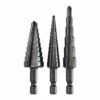 BAUER Black Oxide Step Drill Bit Set, 3 Pc.