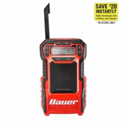 BAUER 20V Cordless Compact Radio with Bluetooth® - Tool Only 11 BAUER 20V Cordless Compact Radio with Bluetooth® - Tool Only -Bauer Popular Store 64825 W21