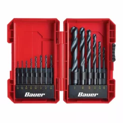 BAUER Black Oxide Drill Bit Set, 14 Pc.
