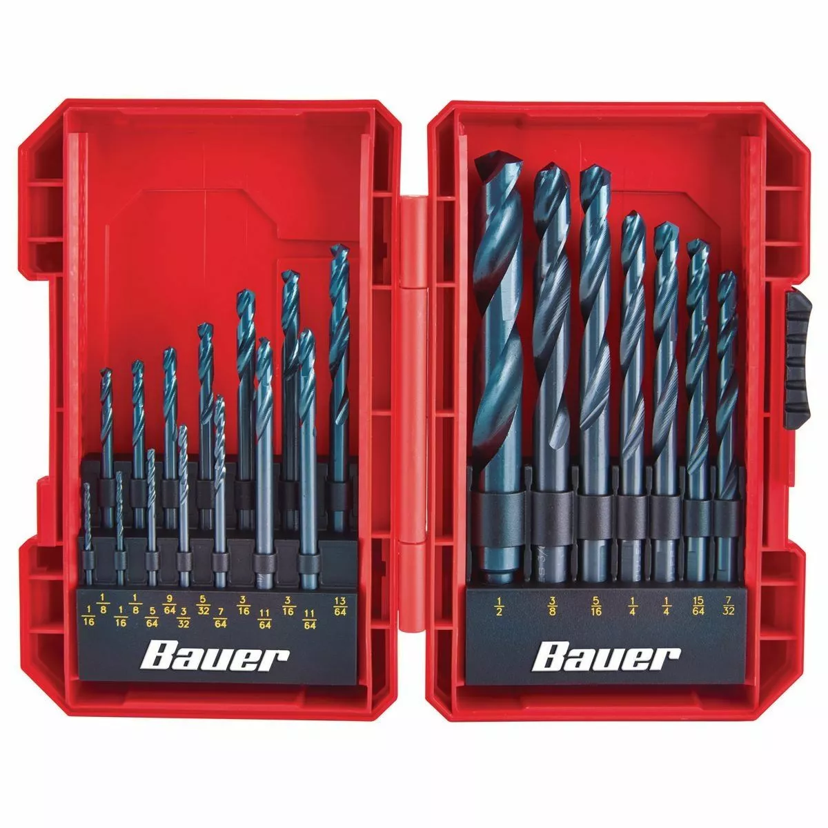 BAUER Black Oxide Drill Bit Set, 21 Pc. 1 BAUER Black Oxide Drill Bit Set, 21 Pc.