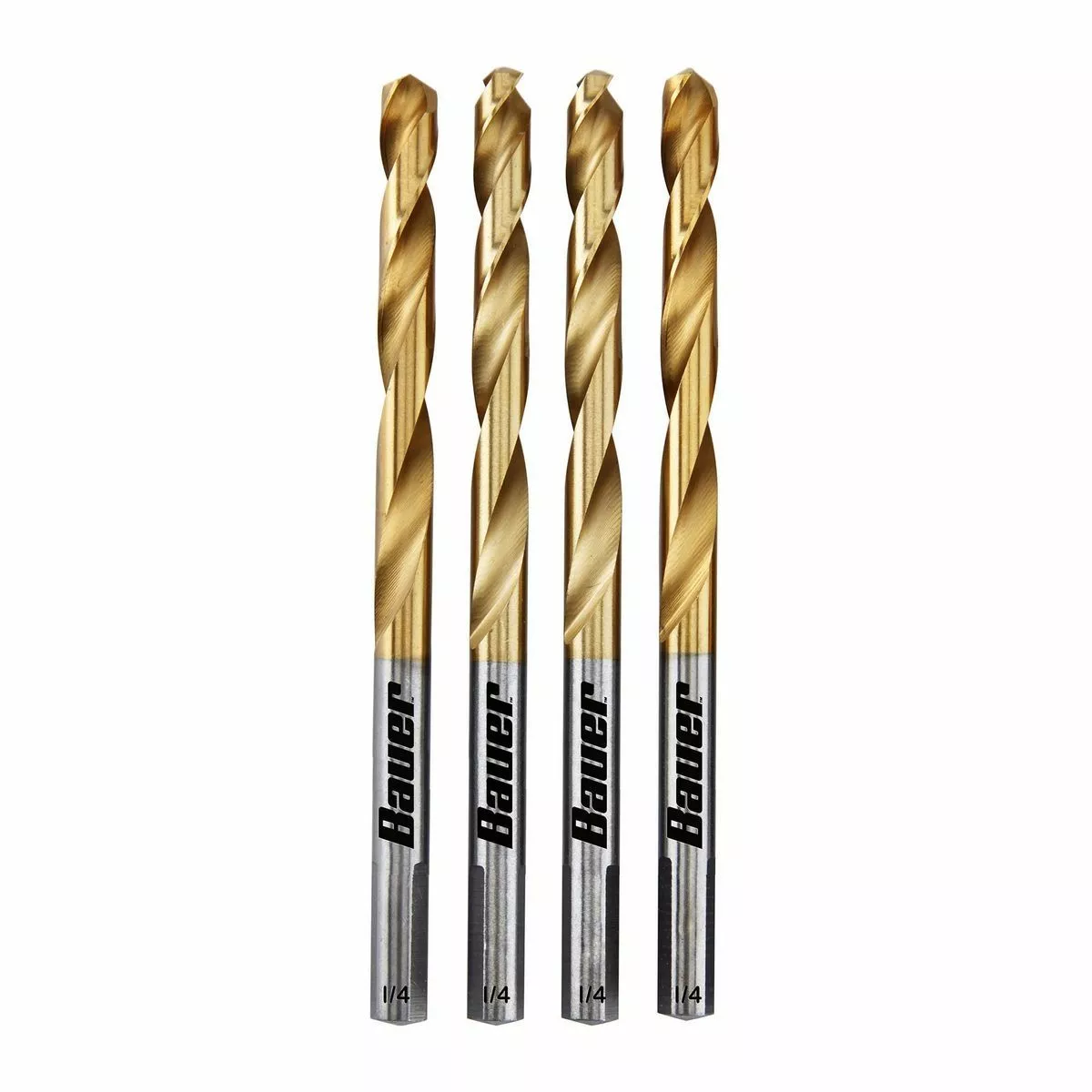 BAUER 1/4 in. Titanium Drill Bit Set, 4 Pc. 2 BAUER 1/4 in. Titanium Drill Bit Set, 4 Pc. - Image 2