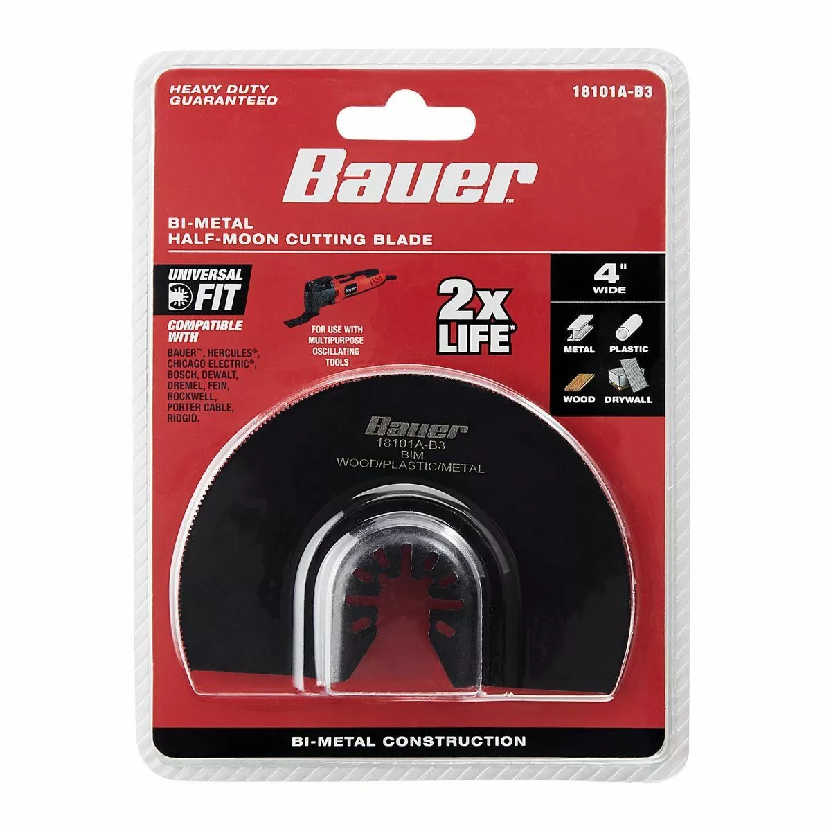 BAUER 4 in. Bi-Metal Half Moon Cutting Blade for Oscillating Multi-tools 3 BAUER 4 in. Bi-Metal Half Moon Cutting Blade for Oscillating Multi-tools - Image 3