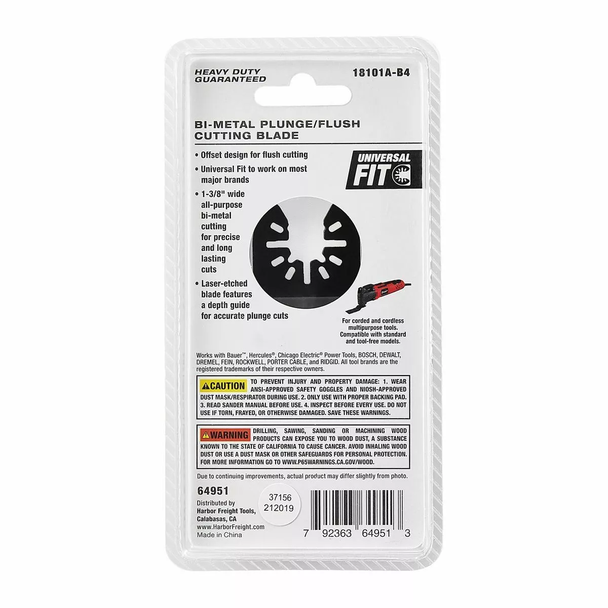 BAUER 1-3/8 in. Bi-Metal Carbon Steel Plunge/Flush Cutting Saw Blade for Oscillating Multi-tools 5 BAUER 1-3/8 in. Bi-Metal Carbon Steel Plunge/Flush Cutting Saw Blade for Oscillating Multi-tools - Image 5