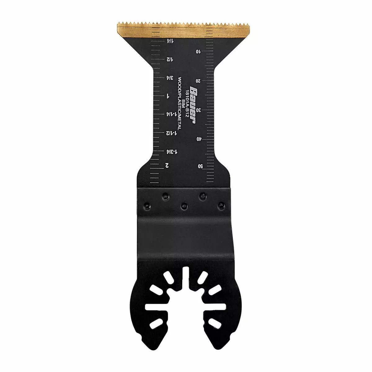 BAUER 1-3/4 in. Bi-Metal Reduced Shank Titanium Plunge/Flush Cutting Blade for Oscillating Multi-tools 1 BAUER 1-3/4 in. Bi-Metal Reduced Shank Titanium Plunge/Flush Cutting Blade for Oscillating Multi-tools