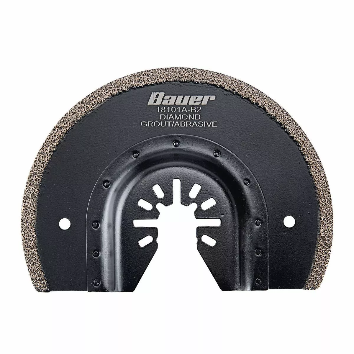 BAUER 3-5/8 in. Diamond Grit Half Moon Cutting Blade for Oscillating Multi-tools 1 BAUER 3-5/8 in. Diamond Grit Half Moon Cutting Blade for Oscillating Multi-tools